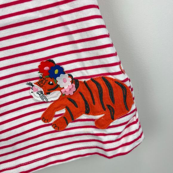 Mini Boden Applique Stripe Zoo Animals Dress 9-12 Months - Picture 4 of 8